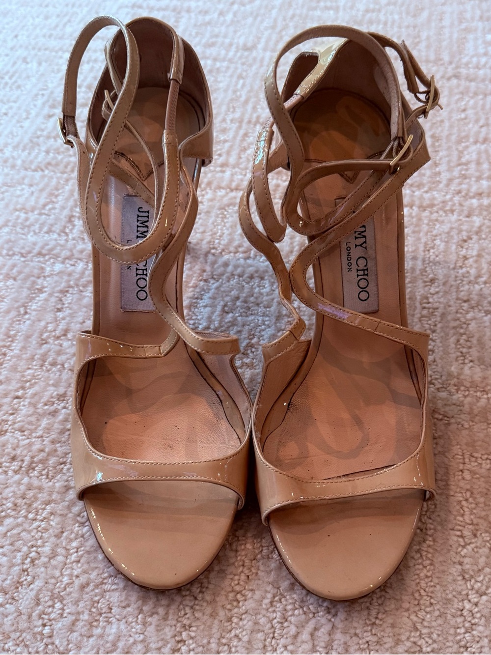 Jimmy Choo nude patent heels (size 40)